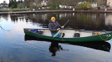 Moving the canoe, J strokes.