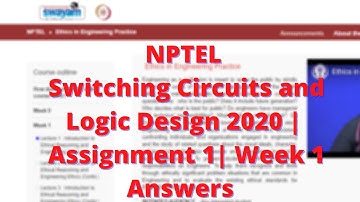 NPTEL | Switching Circuits and Logic Design 2020 | Assignment 1 Answers | Week 1
