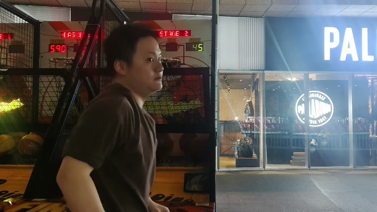 20260228@美麗華廣場yoyo投籃機和@威的魔手頻道雙人7顆🏀接力順序調換尾殺750+程度