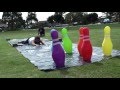 Human bowling  outdoor challenge