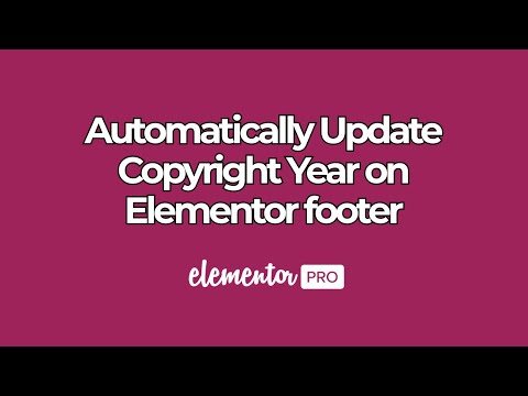 Automatically Update Copyright