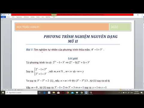 Video Ôn thi vào 10 chuyên: Phương trình nghiệm nguyên dạng... - youtube