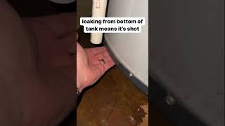 Hot water tank leaking  We saved $5K troubleshooting this leak.