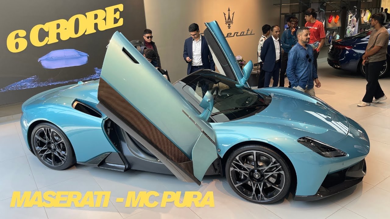 All new Maserati MC PURA | 6 crore Italian sportscar with roof down.