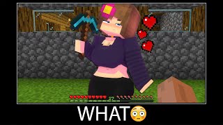 cursed Minecraft wait what meme GIRL mod realistic minecraft in real life @StickyMemes