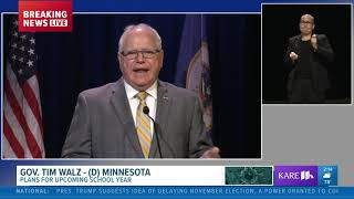 WATCH LIVE: Gov. Walz announces statewide back-to-school plan
