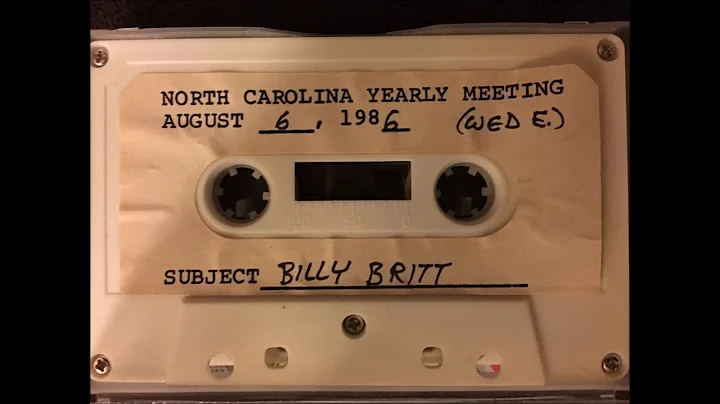 Rev. Billy Britt - August 6, 1986