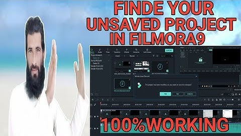 How to find Backup file in filmora 9 /find unsaved project in filmora9