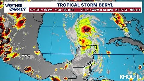 Tropical Storm Beryl tracker: Forecast path and spaghetti models