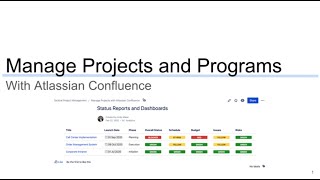 Confluence for Project Management: Project Portfolio Dashboards and Status Reports screenshot 3