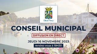 Conseil Municipal de la Ville de Pornic du 16 novembre 2023