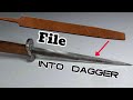 Making File into dagger restoration,file forging katana ,old file and dagger restoration