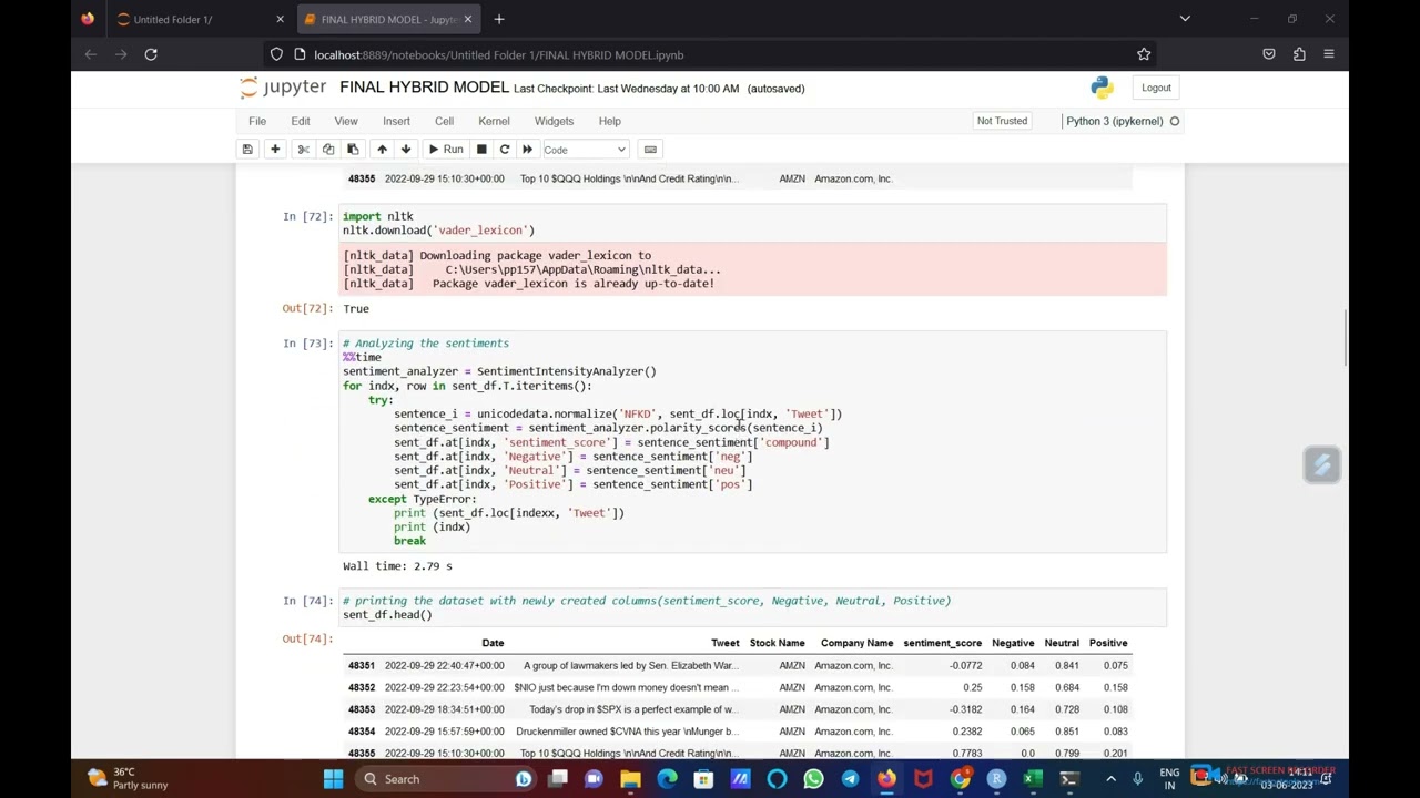 A New Hybrid Model ARFIMA-LSTM Combined with News Senti Analysis Model for Stock Market Prediction