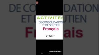 Activité de consolidation et de soutien 3AEP