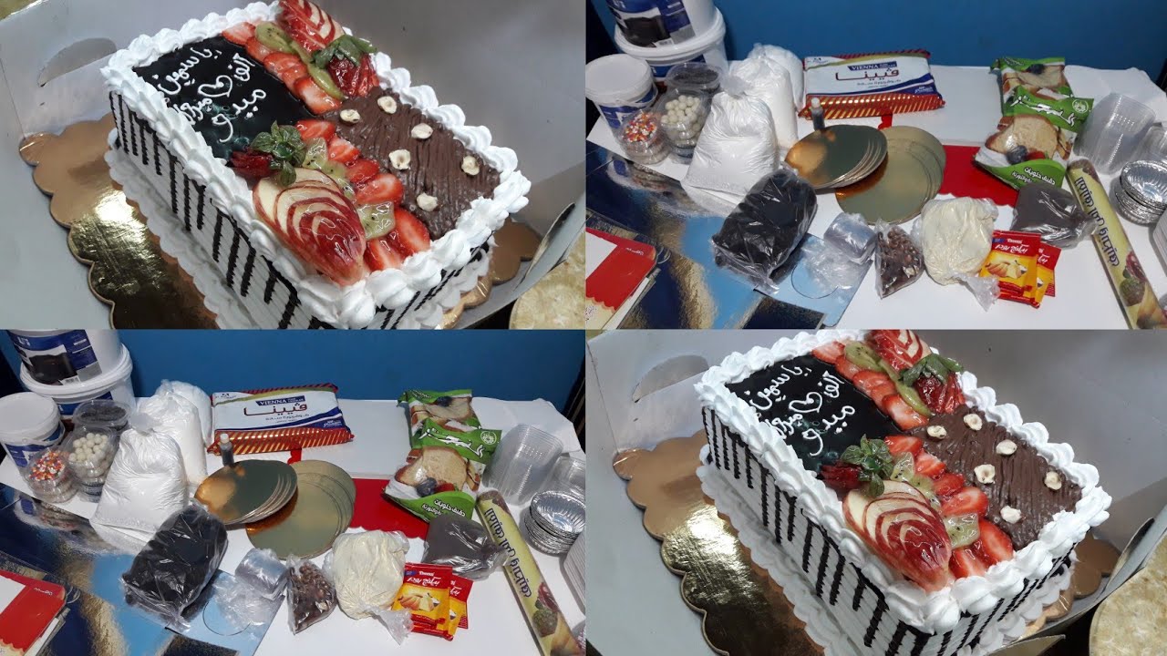 اول مشترياتي لشغل رأس السنة🥰تورتة في اصغر صنية مستطيلة نص فاكهة ونص شيكولاتة 🥰ربنا يرزقني ويرزقكم