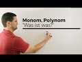 Monom polynom was ist was funktionen und co  mathe by daniel jung