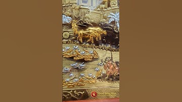 Tranh đồng Cội Nguồn Quê Hương cảnh làng quê Bắc Bộ #tranhdong #tranhcoinguonquehuong #shrots