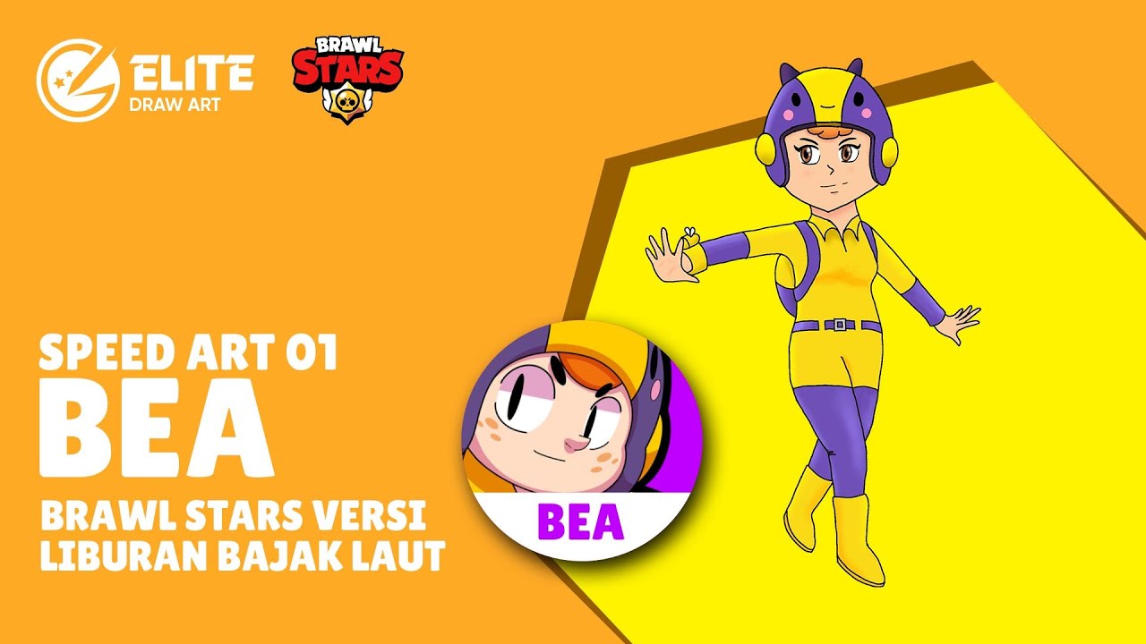 Speed Art #1: Bea dari Brawl Stars [EAST Draw Art] - YouTube