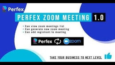 Zoom Meeting Manager for Perfex