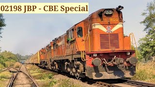 Hard Chugging by Kalyan WDG-3A Shakti twins led 02198 Jabalpur - Coimbatore special skipping Karmali