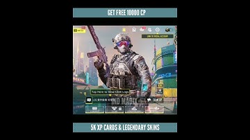 Free 10000 CP and 5000 xp cards & legendary skin in call of duty mobile #shorts
