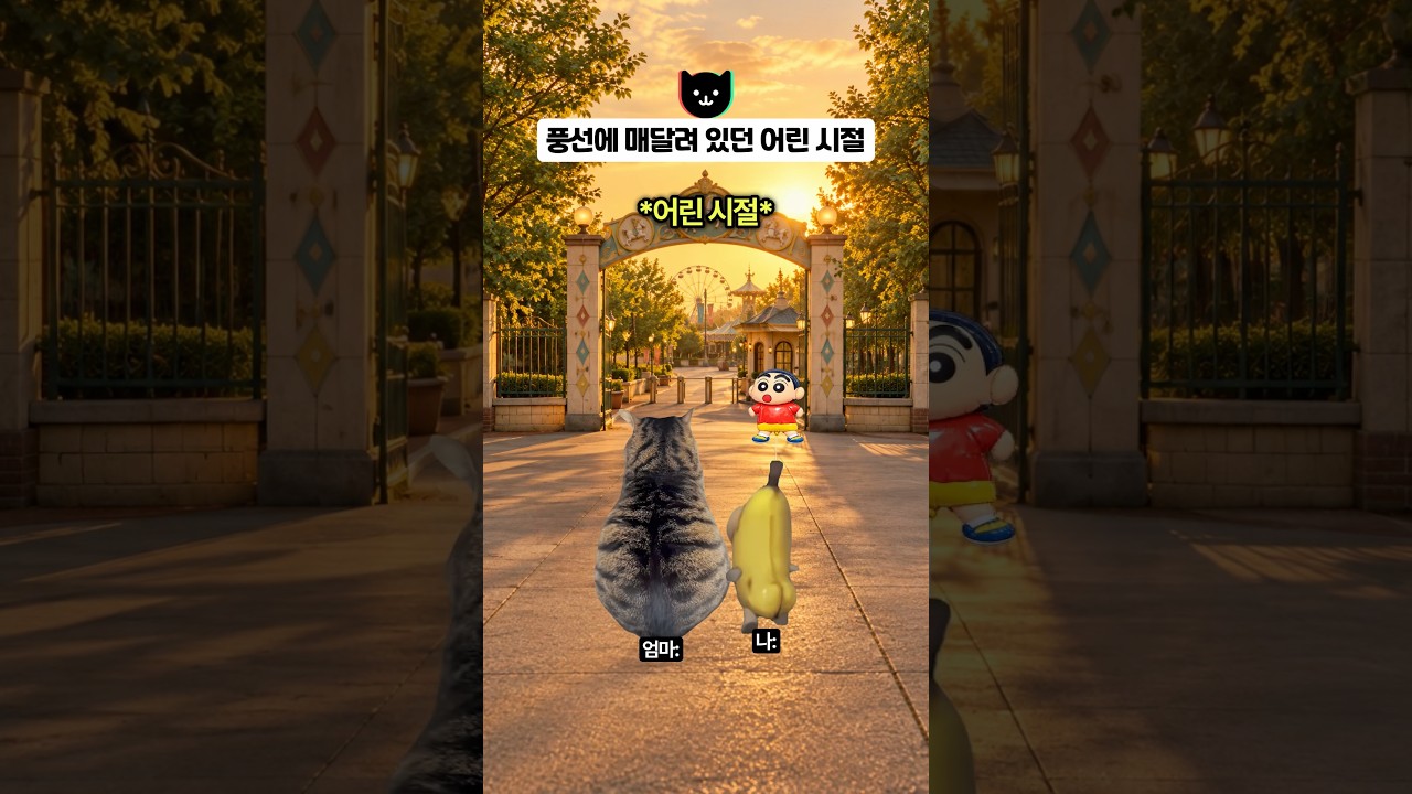 풍선에 매달려 있던 어린 시절 🎈