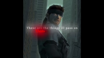 "Thats what I live for" - Solid Snake EDIT || Lonely Lies - Interlinked (Slowed) #metalgearsolid
