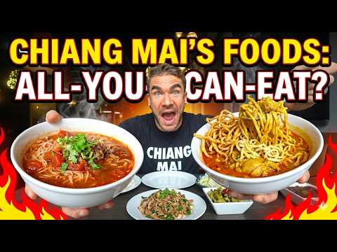 Attempting the ULTIMATE Thai Street Food Challenge In Chiang Mai!