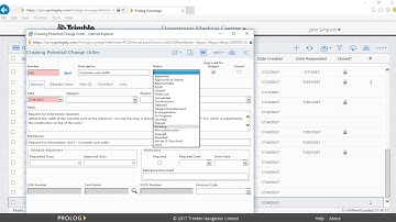 How to Convert a Request for Information (RFI) to a Potential Change Order (PCO) in Trimble Prolog