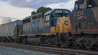 Sunset M652 With A Rare YN2 GP40-2 In Trail