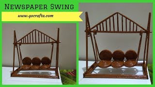 *how to make a paper swing / making jhula with at home | diy miniature
newspaper craft * in this video, you will learn how jh...