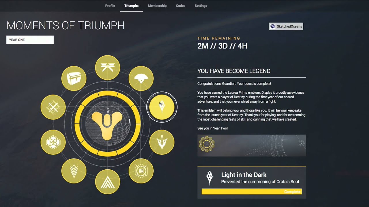 Destiny | How to Get the Laurea Prima Emblem