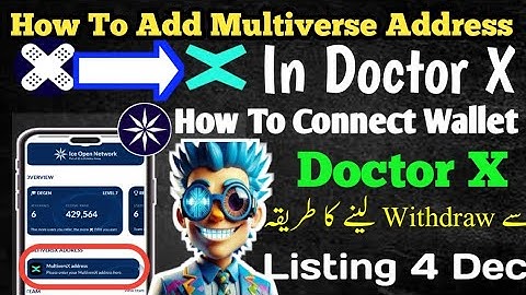 MultiversX Address add on Doctor X Doctor X Distribution and Withdrawal |How to Add multiversX Chain