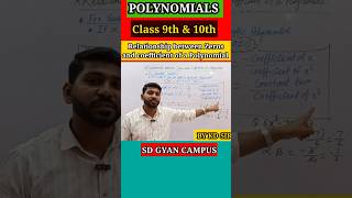 Zeros &amp; Coefficients का Relation 💥 | Class 10 Polynomial Explained in 1 Minute | SD GYAN CAMPUS