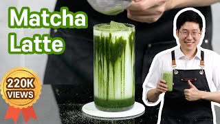 The best Iced Matcha Latte recipe | Green Tea latte | Better than Starbucks