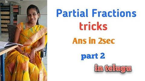 Partial Fractions tricks for EAMCET2020/ Partial Fraction concept for JEE/inter maths