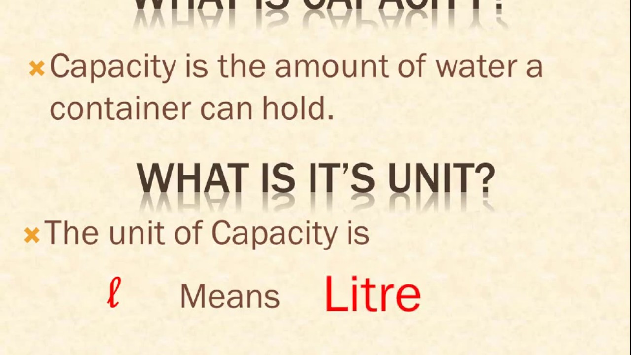 Y2 Measuring capacity and volume in litres