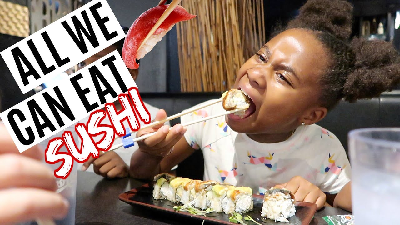 SUSHI TIME! ALL YOU CAN EAT SUSHI FAMILY MUKBANG// FAMILY OF 7