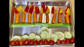 Hanukkah Menorah Veggie Tray Craft #shorts