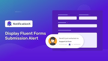 How To Display Fluent Form Submission Alerts Using NotificationX