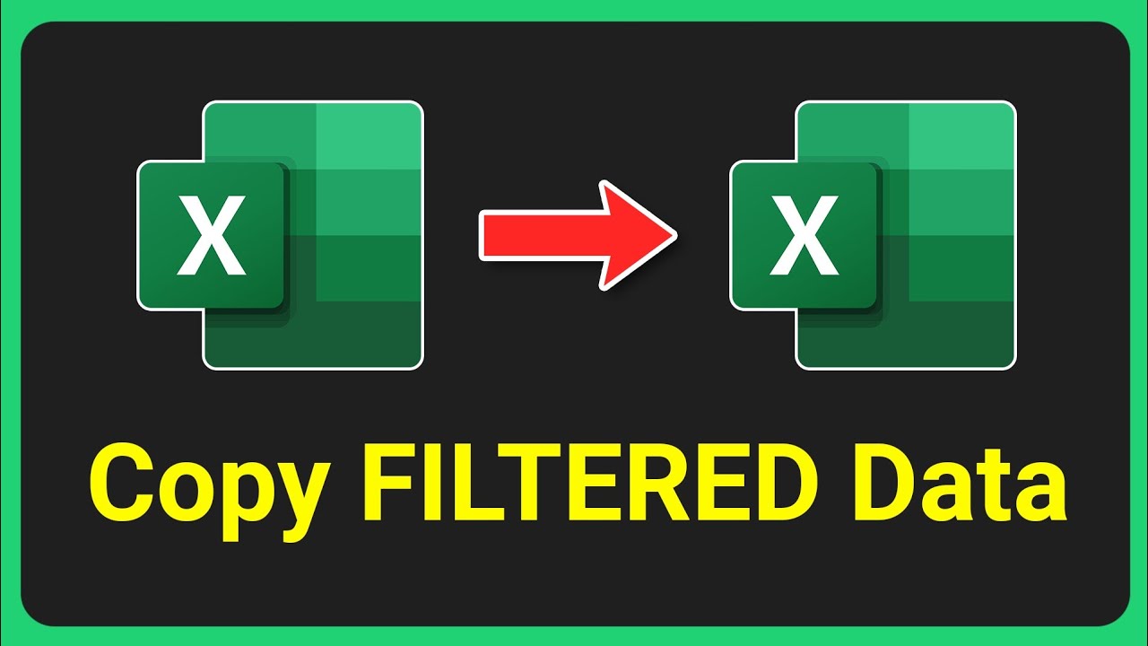 Copy Filtered Data to Another Worksheet in Excel (Easy Way) - YouTube