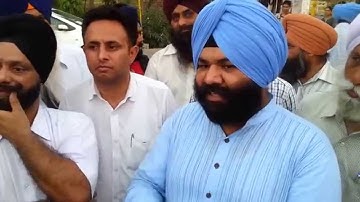 Himmat Singh Shergill talking to Media with Sukhdeep Kaur.