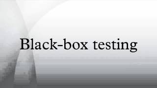 Black-box testing