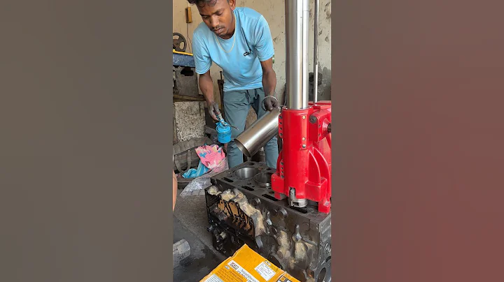 How to jcb sleeve fitting #shortsfeed #automobile #repair #cleaning #toyota #engine #machine #car