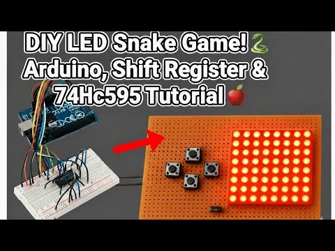 DIY LED Snake Game! 🐍 Arduino, Shift Register & 74hc595 Tutorial - YouTube