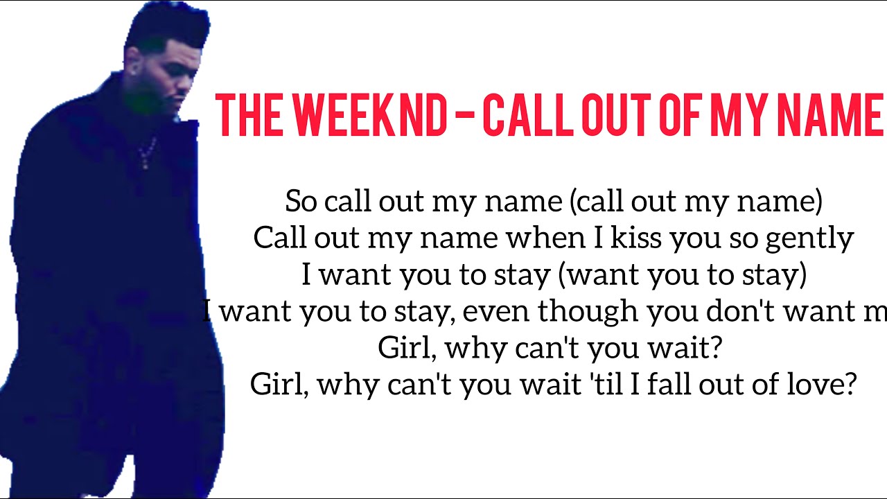 The Weeknd Call out my. The weekend Call of my name. The Weeknd my name текст.