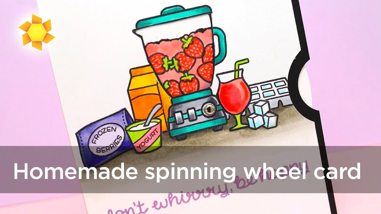 Homemade spinning wheel card 2 (no special dies!) YouTube
