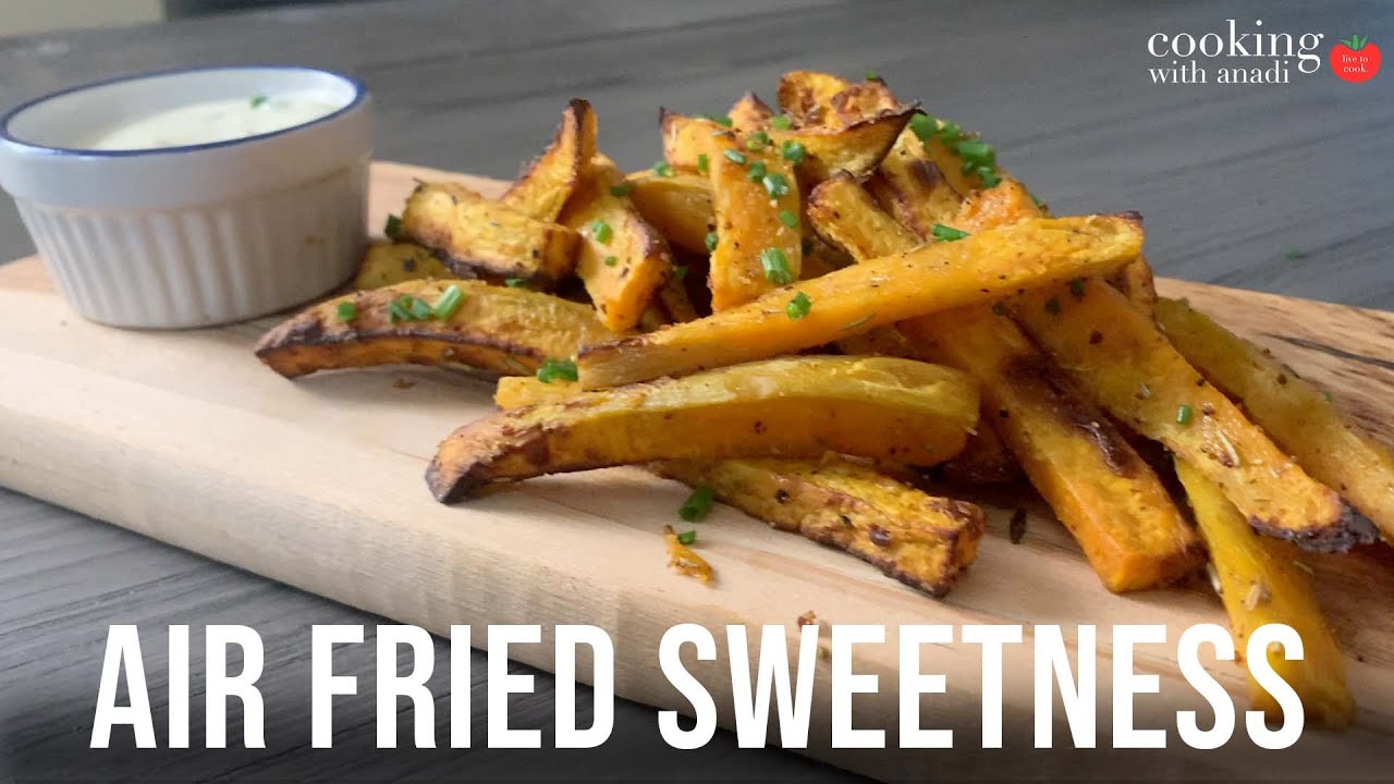 How to Make Air Fryer Sweet Potato Fries with Garlic Truffle Aioli