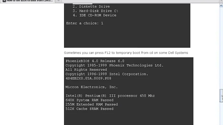 How to Set your BIOS to boot from CD or DVD