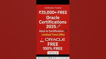 ₹25.000+ GRATIS Oracle-certificeringen 2025 🚀 Doe mee aan de race naar certificering 🎓 Tijdelijk ...